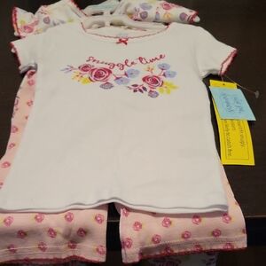 Snuggle Time Kids Pajamas - White and Pink